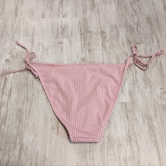 FREE w/Purchase NWT Sparkly Pink Tie Side‎ Cheeky Bikini Bottoms Size XL - Picture 5 of 6